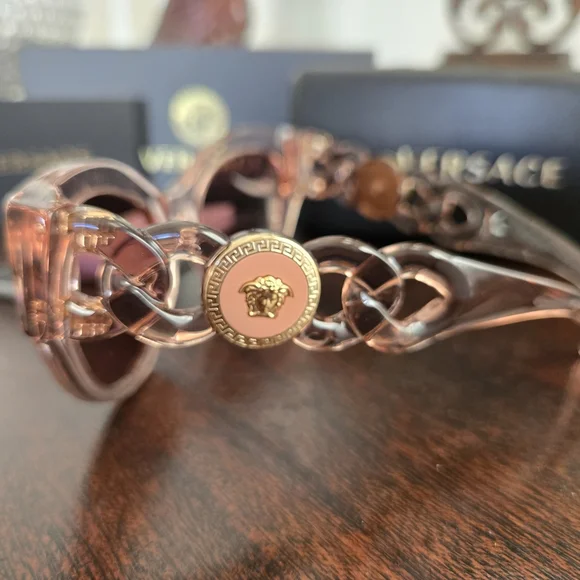 Versace Pink Sunglasses with Dark Lenses - Picture 10 of 10